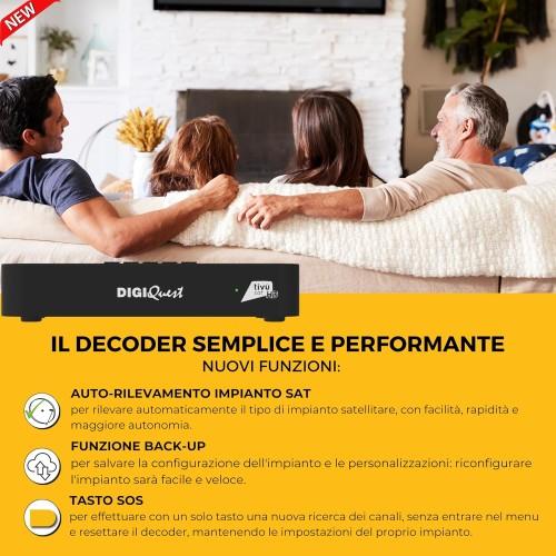 TIVUSAT DIGIQUEST Q30 CLASSIC HD Satellite TV Receiver PVR + FREE PRE-ACTIVATED Tivusat HD SmartCard - Image 6